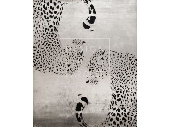 Ковер ручной работы Sahrai Noor collection Double Leopard Grey